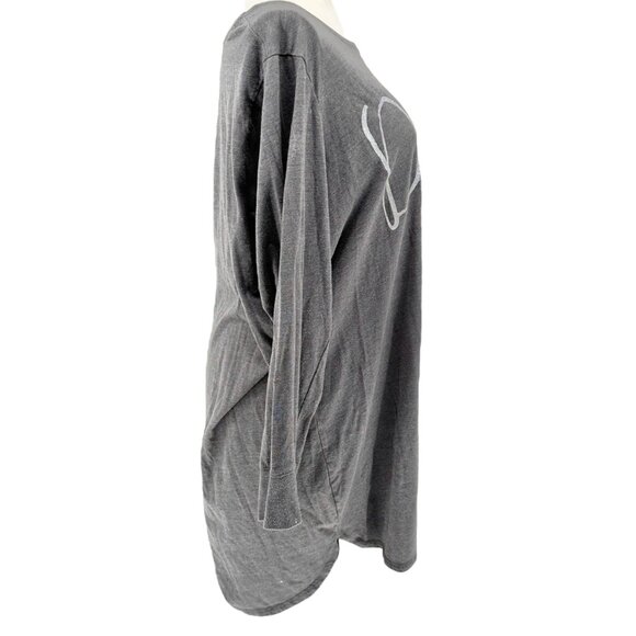 Cacique Sleep Shirt Womens 26/28 Gray Don't Quit Your Day Dream Soft Cotton Poly - Picture 6 of 8